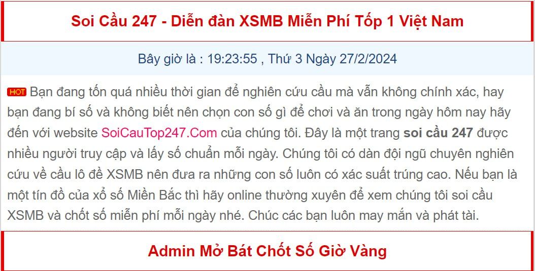 Hệ thống soi cầu hợp pháp